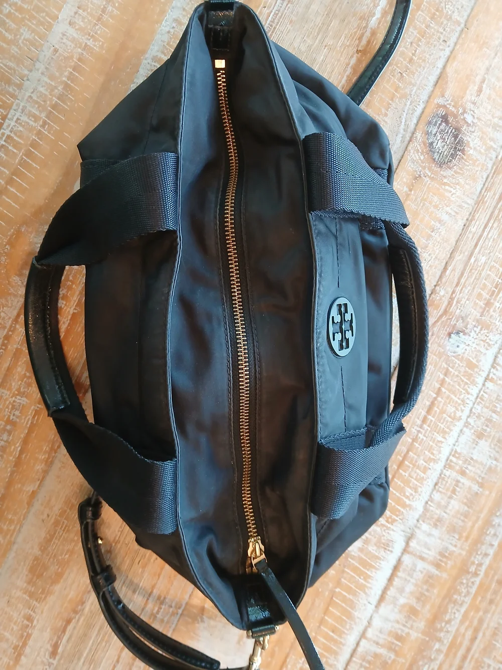 Tory Burch Black Nylon Tote Bag